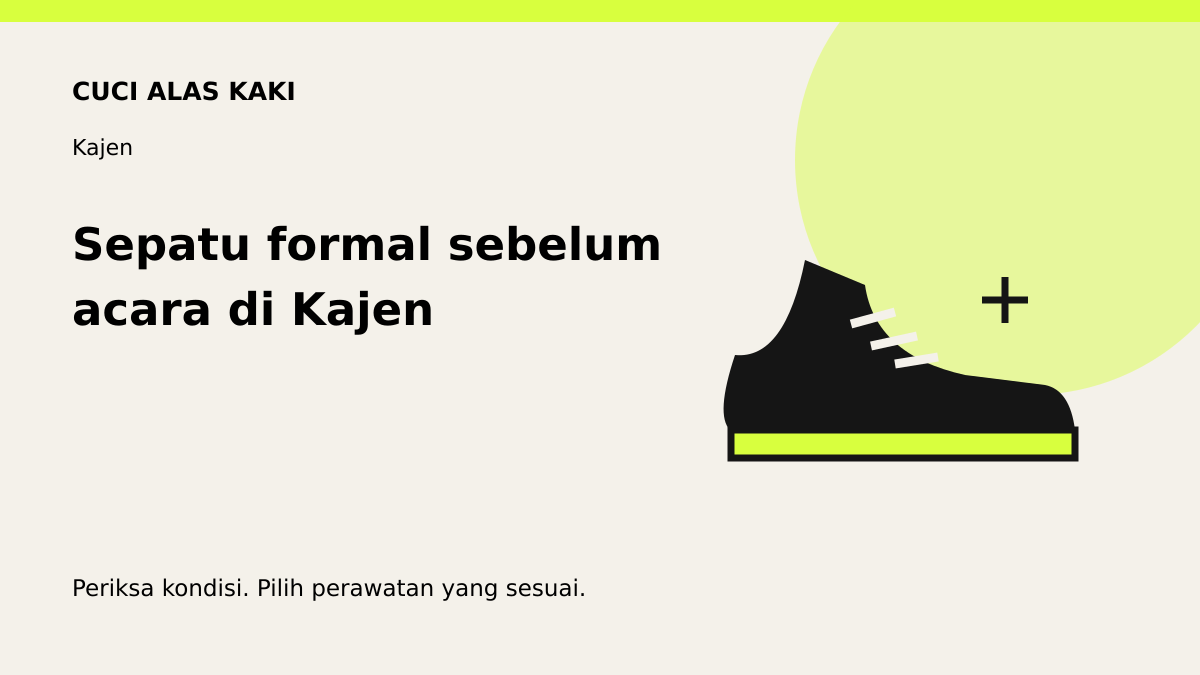 Ilustrasi perawatan sepatu: sepatu formal sebelum acara di kajen
